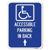 Signmission W/ NY Approved Isa Accessible Parking on Up Arrow Heavy-Gauge Alum Parking, 18" x 24", A-1824-22697 A-1824-22697